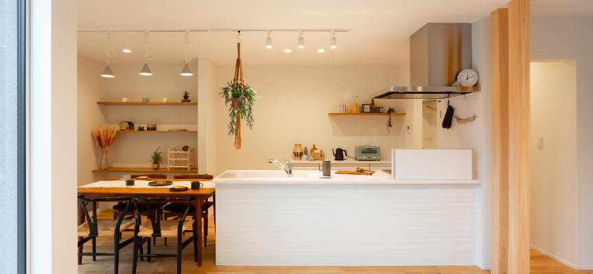 施工事例のスライド ダイニングの写真