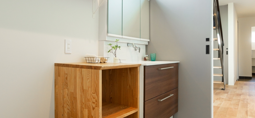 施工事例のスライド 収納の写真