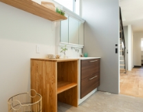 施工事例のスライド 収納の写真